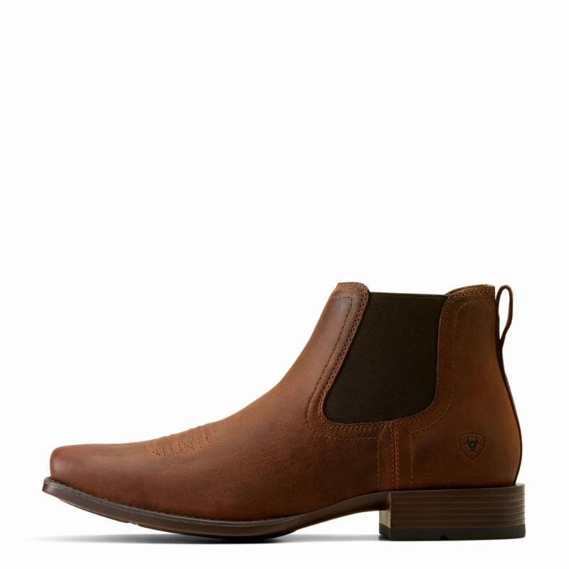 New Arrival Discount Ariat Booker Ultra Square Toe Mens Chelsea Boot - Rough Tan