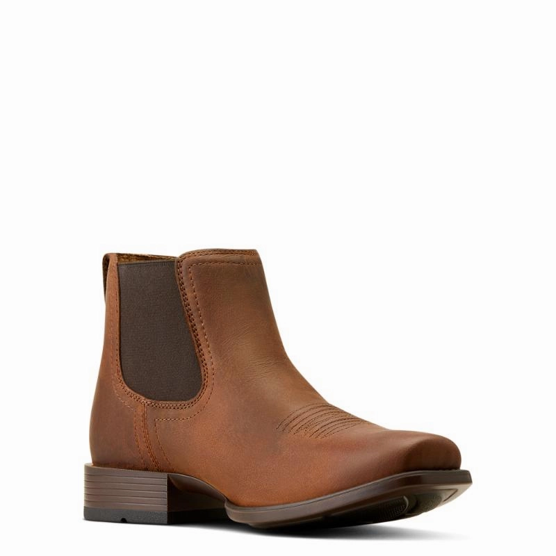 Best Deal Online Hot Item Clearance Ariat Booker Ultra Square Toe Mens Chelsea Boot - Rough Tan