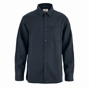 Exclusive Holiday Deal Shop Todays Picks Fjallraven Ovik Relaxed Hemp Shirt Ls Dark Navy