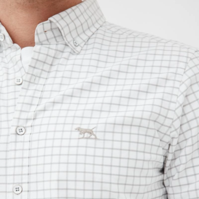 Hot Clearance Now Rodd & Gunn Gunn Check Oxford 3 Mens Sports Fit Shirt - Sand