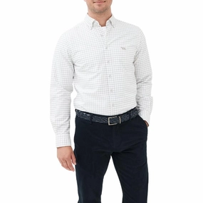Rodd & Gunn Gunn Check Oxford 3 Mens Sports Fit Shirt - Sand Special Steal Event Flash Pick Today