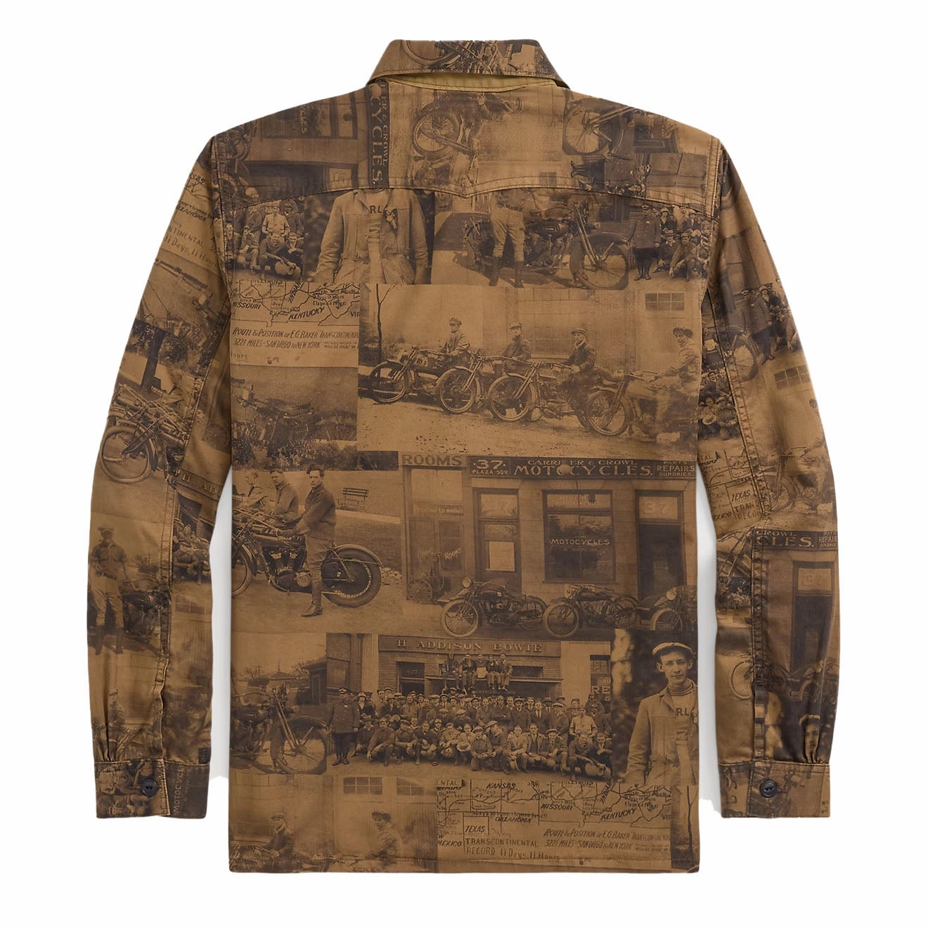 Hot Deals Today MustHave Gift Ideas Rrl By Ralph Lauren Photo-Print Twill Workshirt Tan Multi