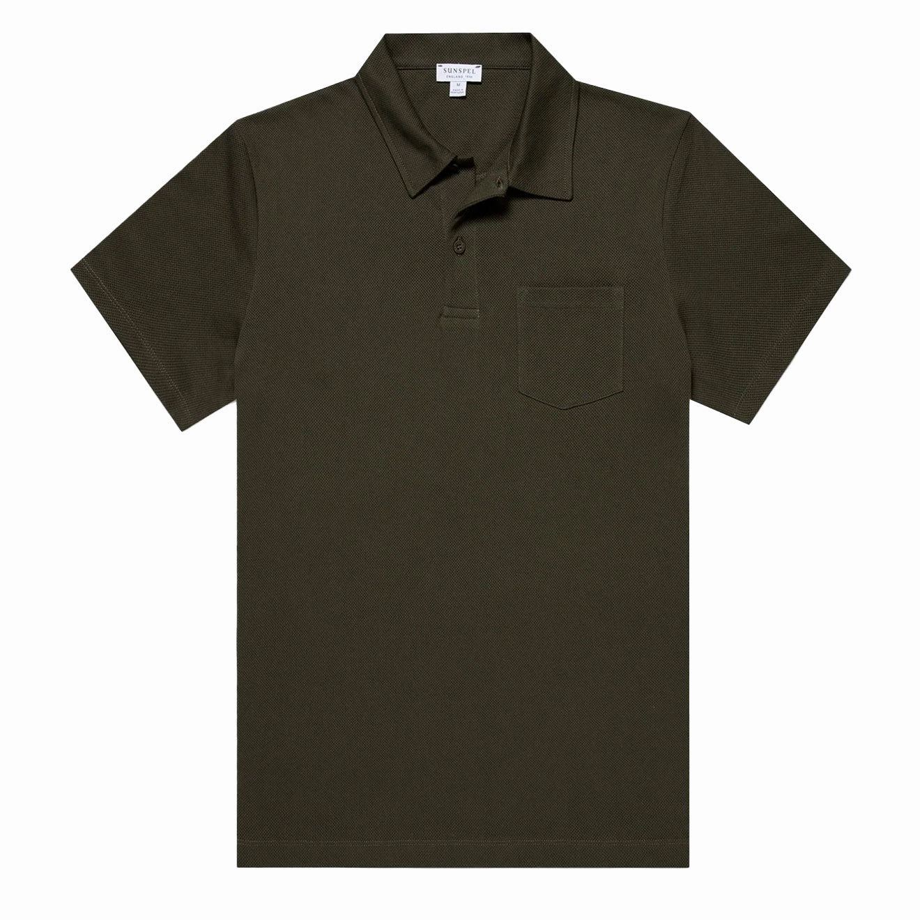 Sunspel Riviera Polo Shirt Pine Green Mega Discount Event