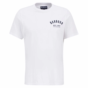 Todays Best Deal Barbour Preppy Mens T-Shirt - White