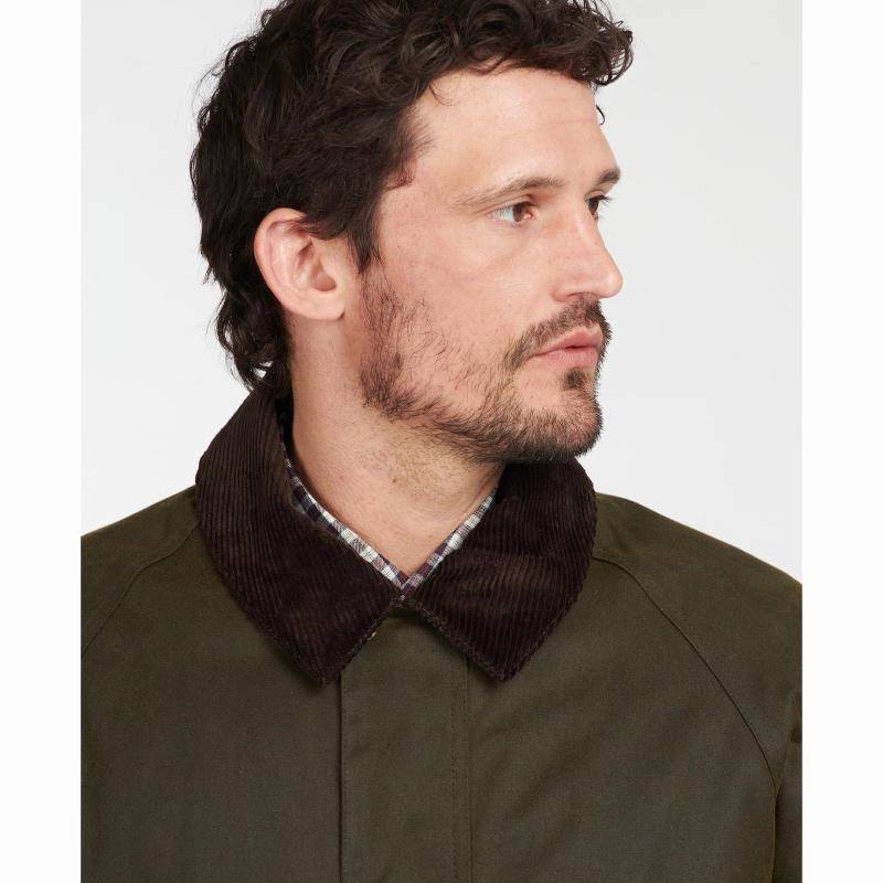 Surprise Discount Today New Arrival Discount Barbour Stratford 8Oz Mens Wax Jacket - Olive