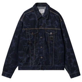 Save Today Only Carhartt Wip Duck Helston Jacket Camo Duck Blue Stone Washed