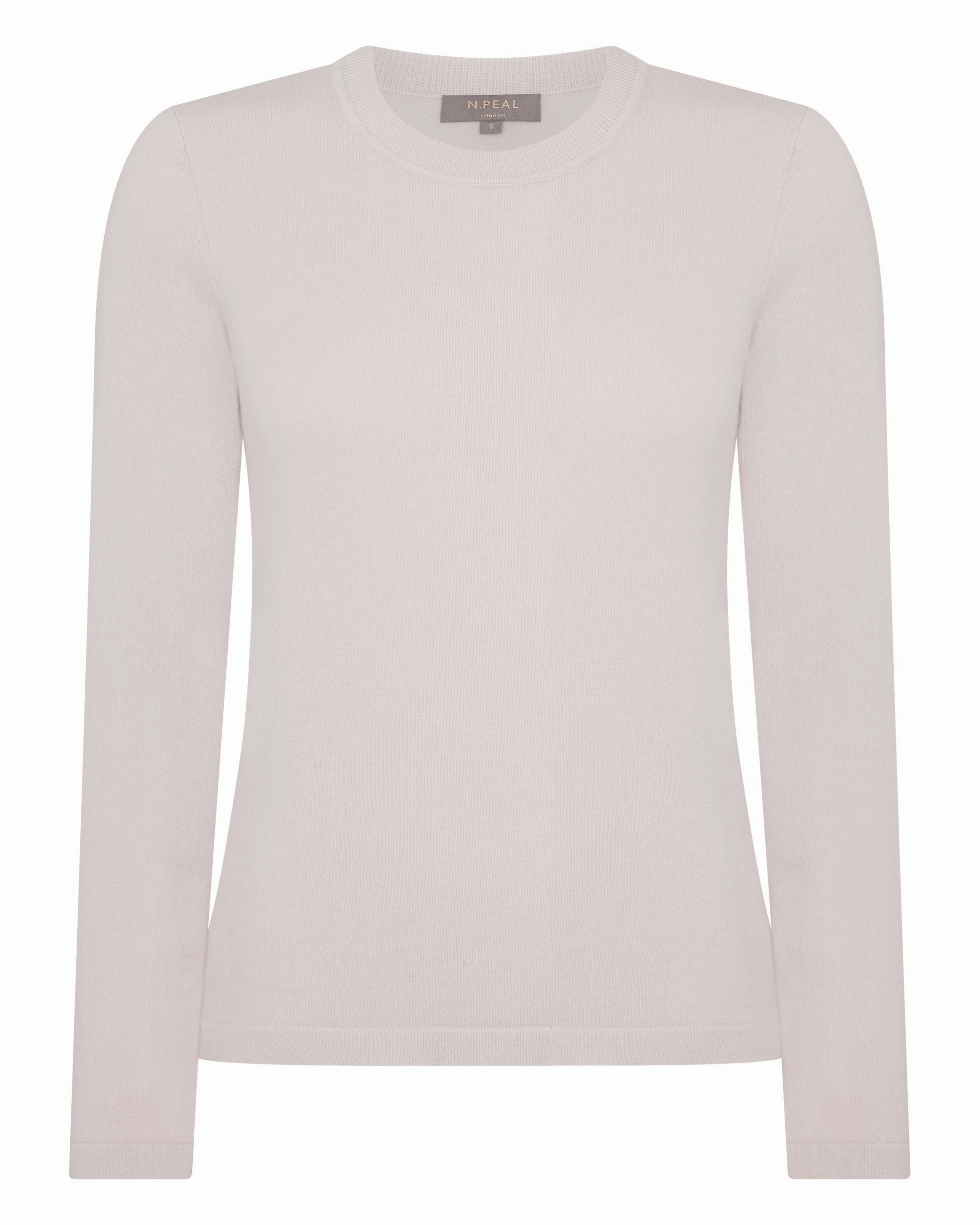 Shop Now Save Women'S Hallie Round Neck Cashmere Jumper Snow Grey