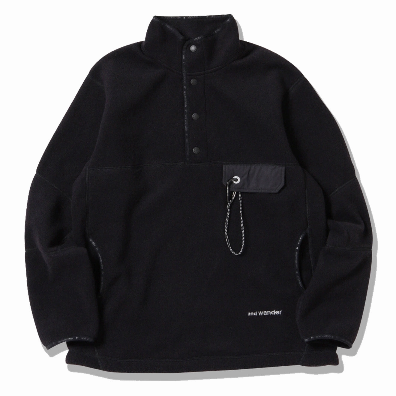 And Wander Wool Fleece Pullover Black Surprise Offer Now