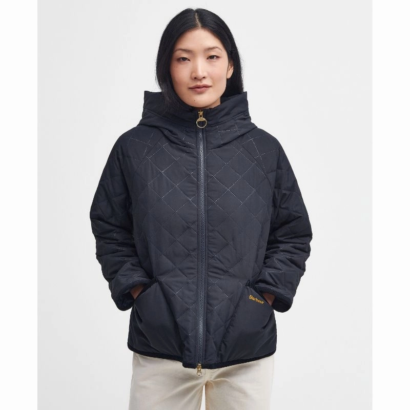 Barbour Glamis Ladies Quilt Jacket - Dark Navy/Dress Clearance Sale Now