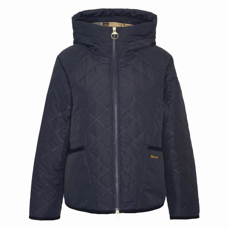 Grab Save Today Price Drop Alert Barbour Glamis Ladies Quilt Jacket - Dark Navy/Dress