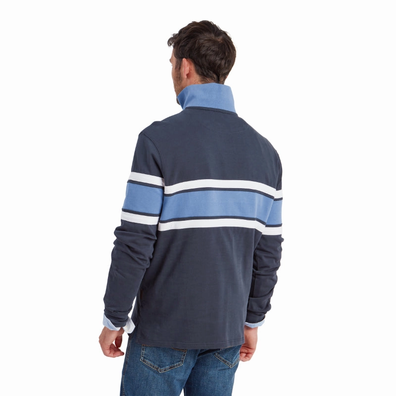Schoffel Exmouth Heritage 1/4 Zip Jumper - Petrol Blue Gift Sale Event
