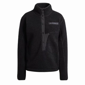 MustHave Clearance Dont Miss Out Adidas Terrex Womens Xploric High Pile Fleece Pullover Black