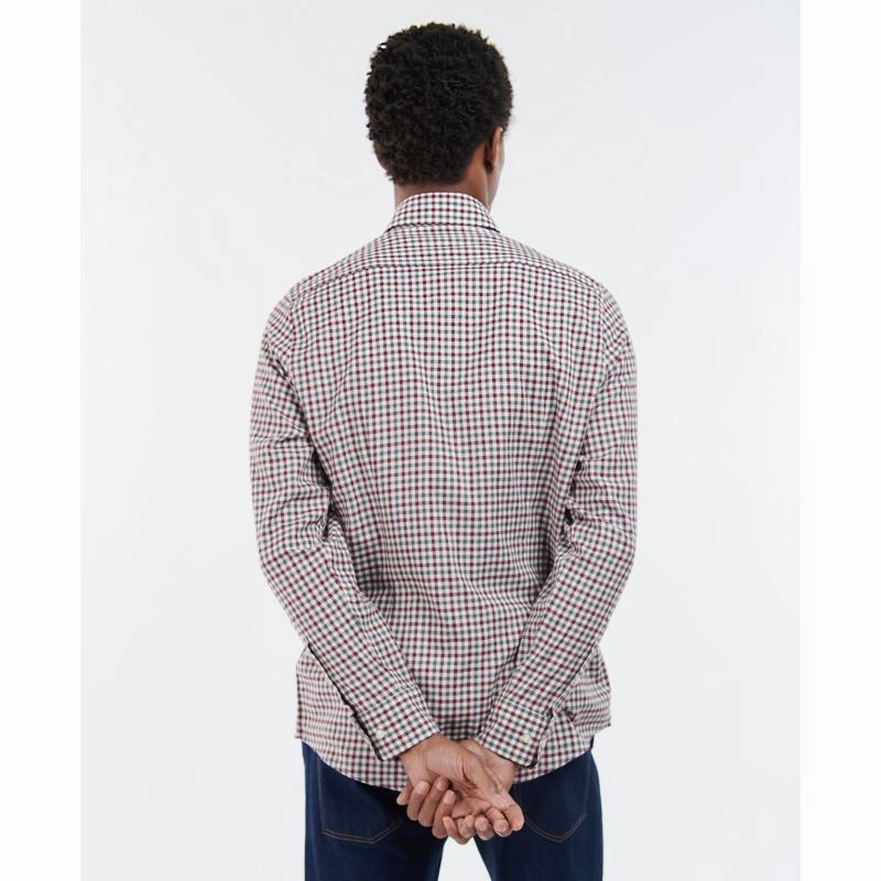Barbour Finkle Mens Tailored Shirt - Port Trending Hot Deal