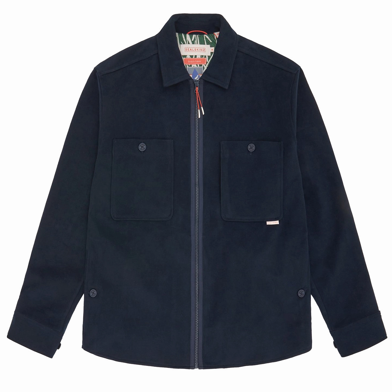 Sealskinz Hockering Water Repellent Zip Through Shacket Navy Todays Special Savings Limited Edition Offer