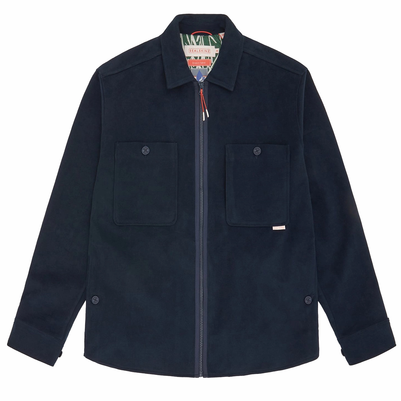 Sealskinz Hockering Water Repellent Zip Through Shacket Navy Limited Stock Hot Deal Instant Savings Inside