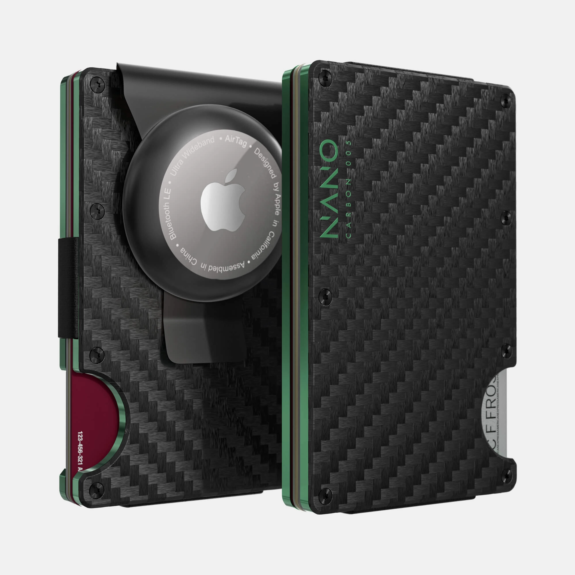 005 Airtag Money Clip Wallet (Stealth Black/Viper Green) Shop the Savings Now Weekend Flash Offer