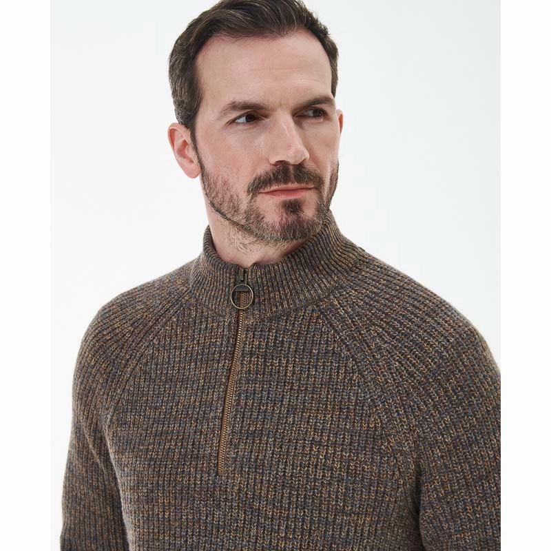 Barbour Horseford Lambswool Half Zip Mens Jumper - Sandstone Limited Edition Offer
