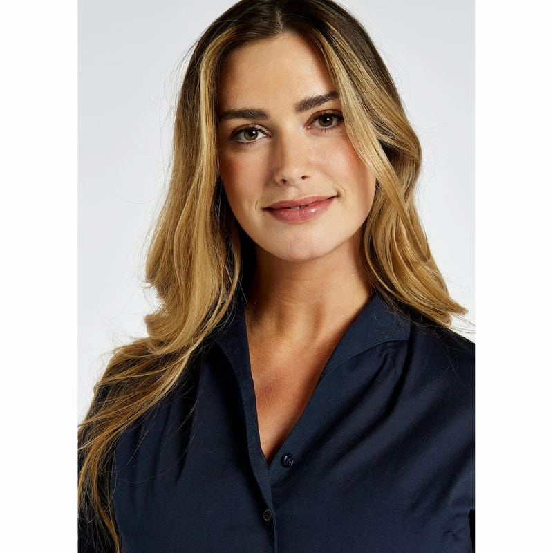 Grab It Now Dubarry Snowdrop Ladies Portrait Collar Shirt - Navy