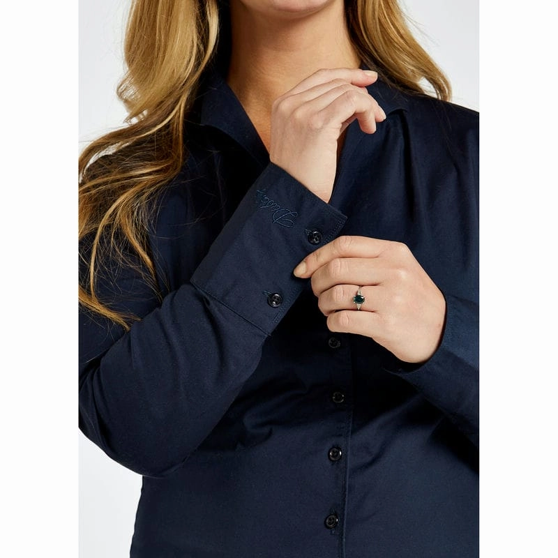 Limited Time Offer Dubarry Snowdrop Ladies Portrait Collar Shirt - Navy