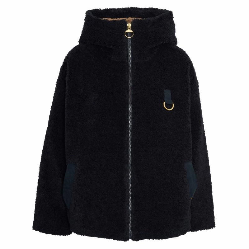 Barbour Amber Ladies Fleece Jacket - Dark Navy/Military Brown/Light Sand Daily Special Offer