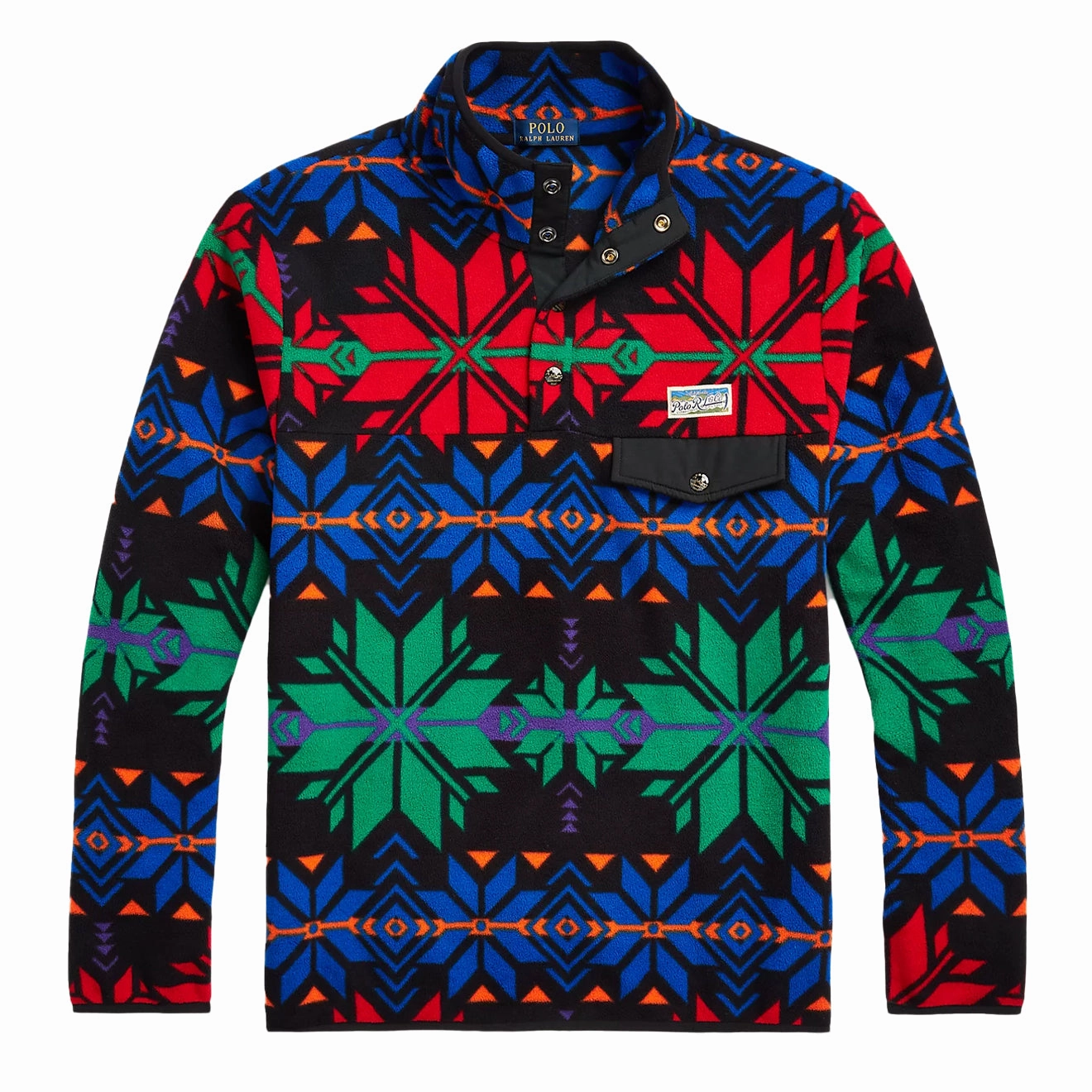 Exclusive Holiday Deal Clearance Sale Now Polo Ralph Lauren Snowflake Brushed Fleece Pullover Black