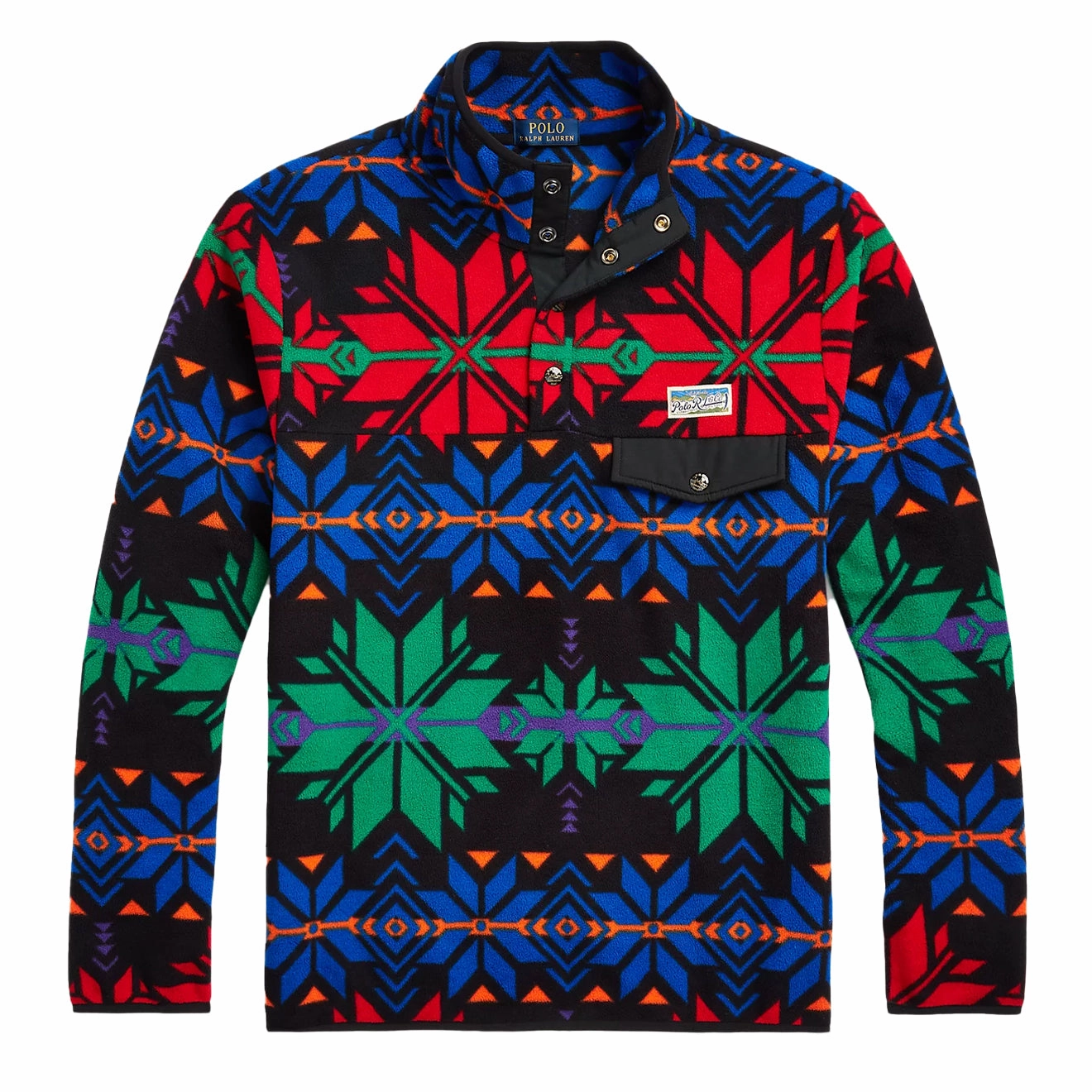 Polo Ralph Lauren Snowflake Brushed Fleece Pullover Black Price Slash Today Hot Sale Today