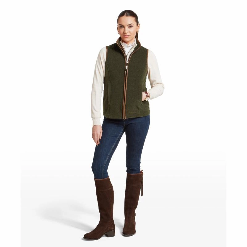 Shop Save Today Special Price Today Schoffel Lyndon Ladies Fleece Gilet - Dark Olive