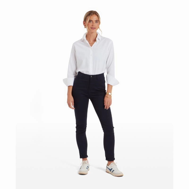 Schoffel Walberswick Ladies Cotton Shirt - White Last Chance Steal Perfect Gift Offer