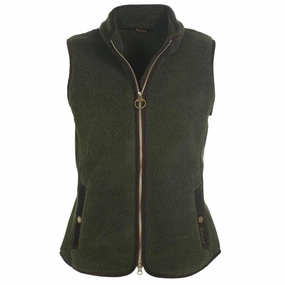 Barbour Burford Ladies Fleece Gilet - Olive/Classic Trending Hot Deal Clearance Steal Today