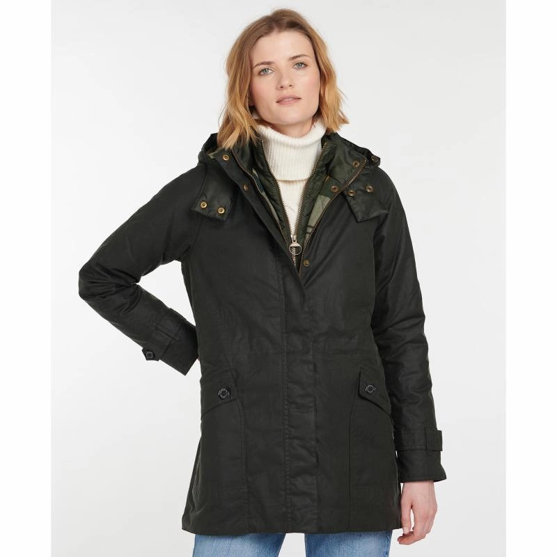 Barbour Cannich Ladies Wax Jacket - Sage/Ancient Hot Sale Frenzy Shop Save Big