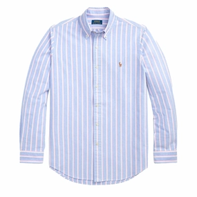 Polo Ralph Lauren Long Sleeve Sport Shirt Custom Blue / Pink Price Drop Frenzy