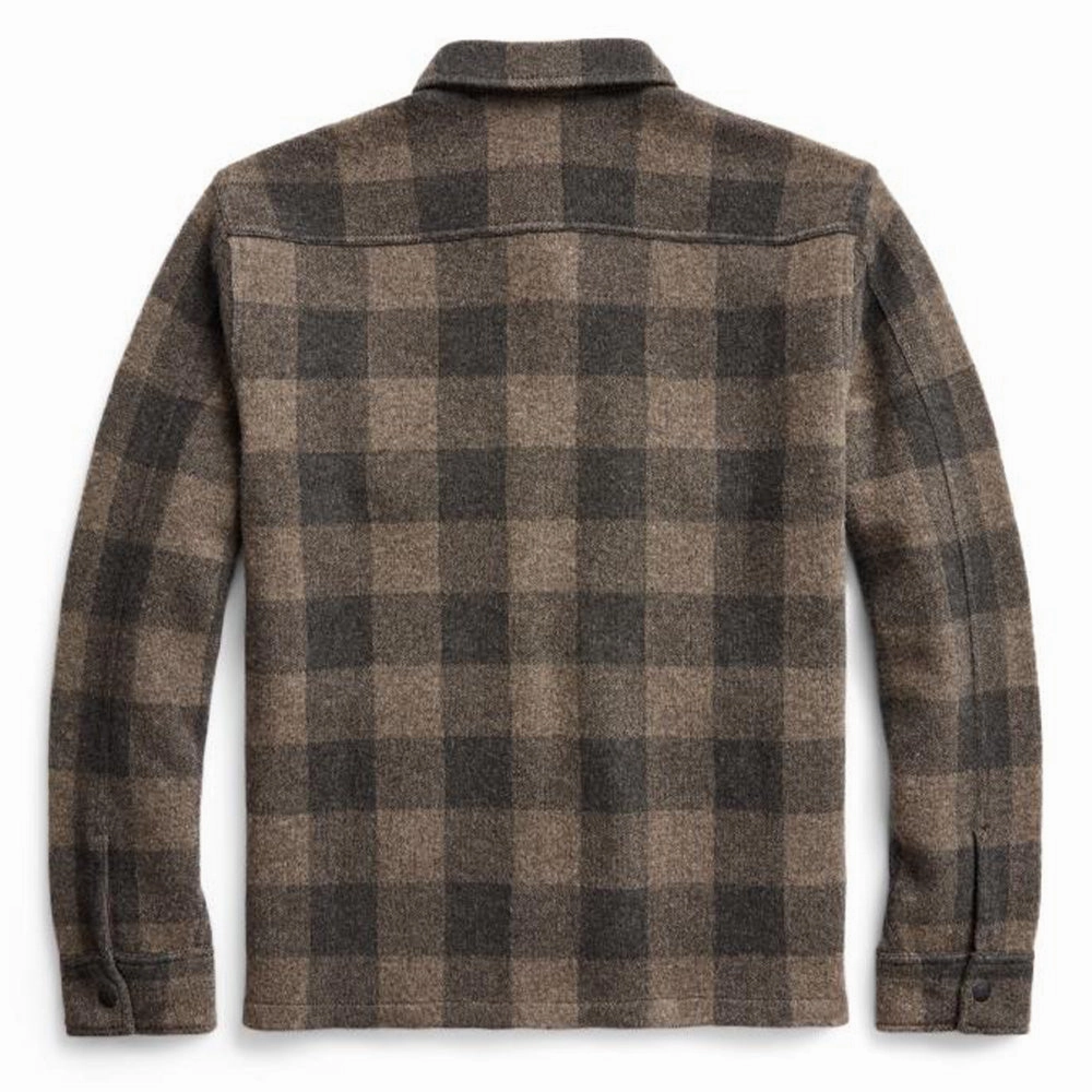 Online Exclusive Savings Special Online Offer Rrl By Ralph Lauren Plaid Wool Workshirt Jumper Charcoal / Black