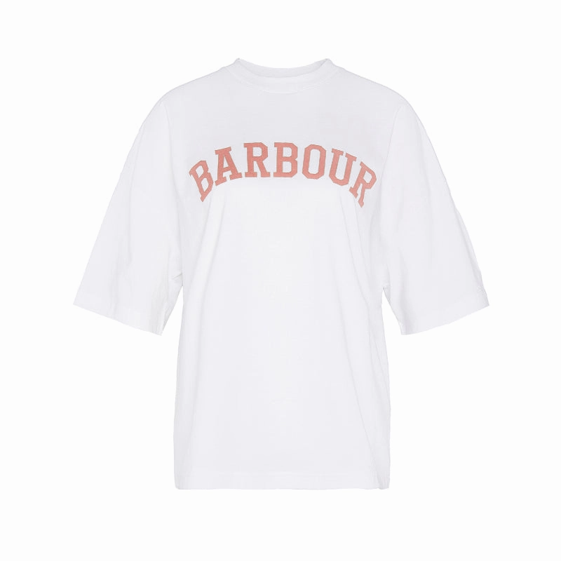 Barbour Elisha Ladies T-Shirt - White Limited Time Discount Best Deal Online