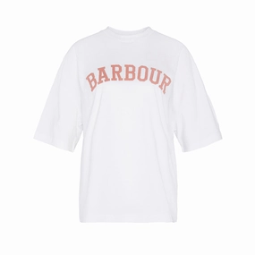 Barbour Elisha Ladies T-Shirt - White Limited Time Discount Best Deal Online