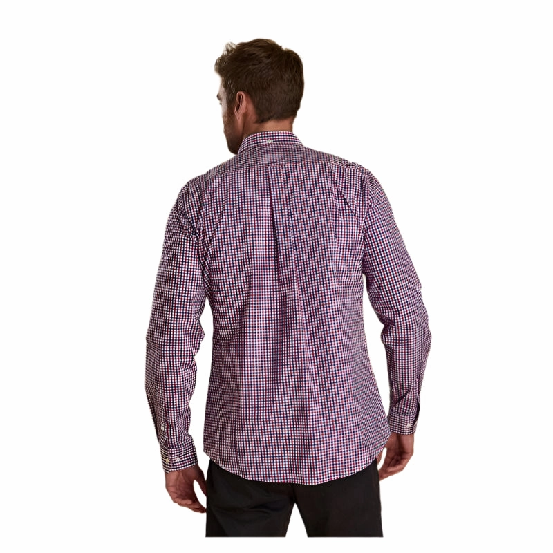Surprise Offer Now Big Savings Today Barbour Gingham Tailored Fit Mens Shirt - Red