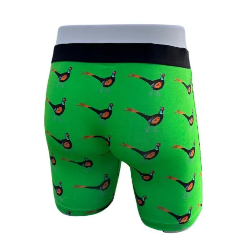 Shuttle Socks Mens Boxers - Green Pheasant Big Savings Today Exclusive Online Offer
