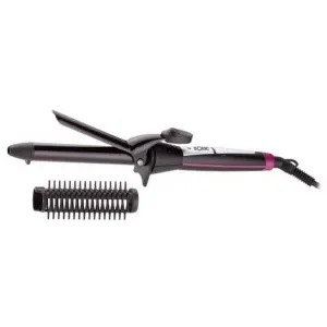 Solac Hair Curling Iron, Ceramic-Coated Iron & Extra Volume Accessory, Black