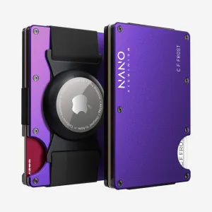 Personalised Airtag Cash Strap Wallet (Nebula Purple) Clearance Sale Save More Now