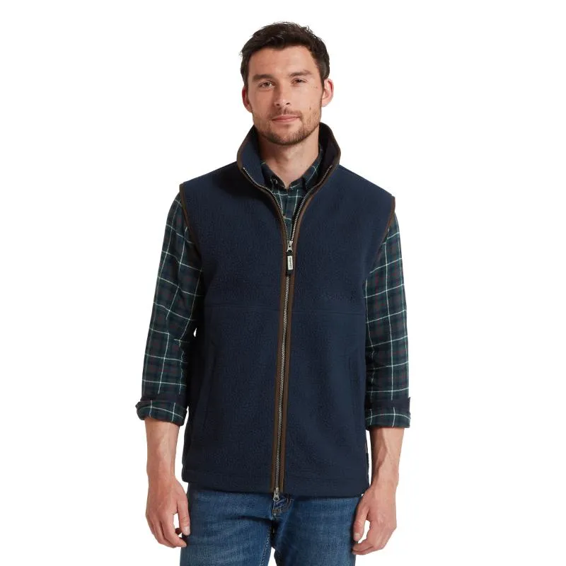 Schoffel Oakham Retro Mens Fleece Gilet - True Navy Todays Special Savings Clearance Alert Now