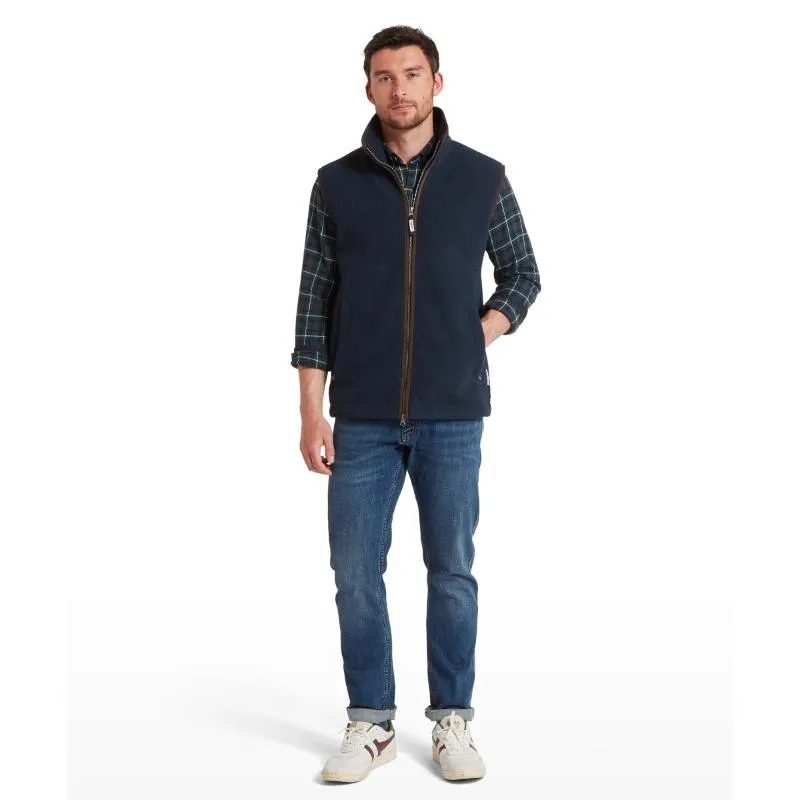 Schoffel Oakham Retro Mens Fleece Gilet - True Navy Hot Sale Frenzy Today Only Savings