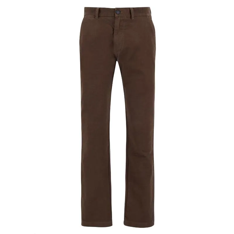 Sale Ending Soon Instant Savings Deal Barbour Moleskin Tailored Fit Mens Trousers - Dark Sand