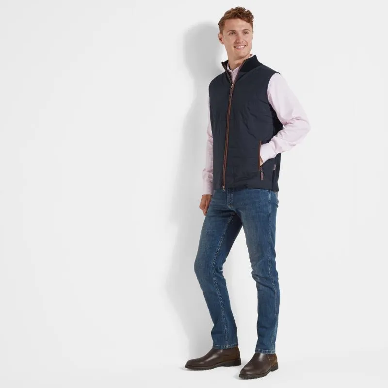Best Price Today Limited Time Discount Schoffel Hybrid Lamsbwool Aerobloc Mens Gilet - Navy