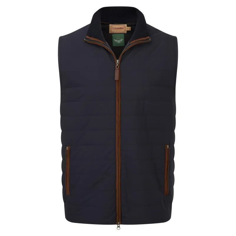 Schoffel Hybrid Lamsbwool Aerobloc Mens Gilet - Navy Deal of the Day Last Chance Steal