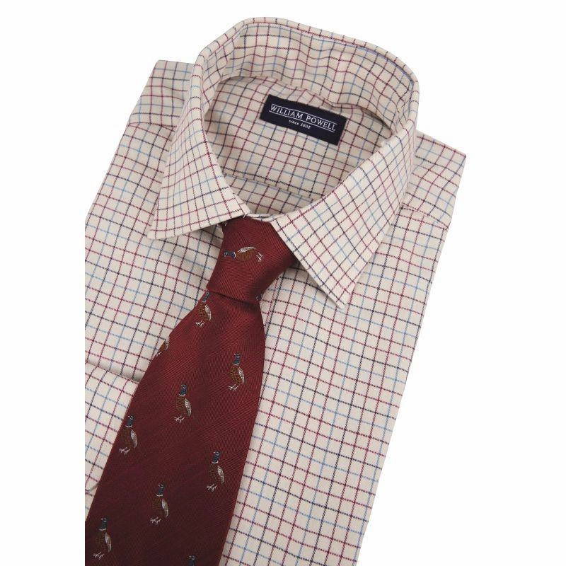 MustHave Clearance William Powell Cotton Tattersall Mens Shooting Shirt - Blue Check