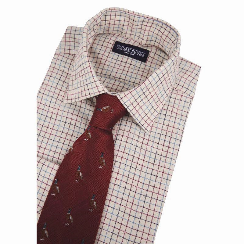 Trending Now Discount Grab Todays Deal William Powell Cotton Tattersall Mens Shooting Shirt - Blue Check