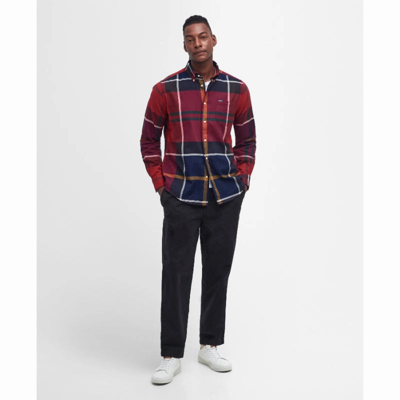 Big Savings Today MustHave Deal Barbour Dunoon Mens Tailored Shirt - Red