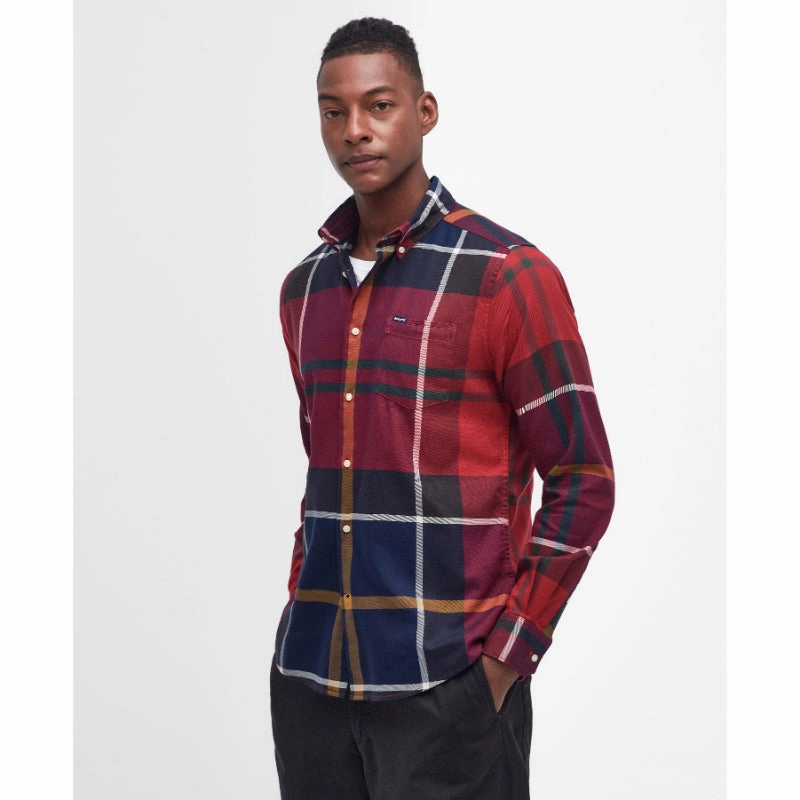 Online Deal Frenzy Barbour Dunoon Mens Tailored Shirt - Red