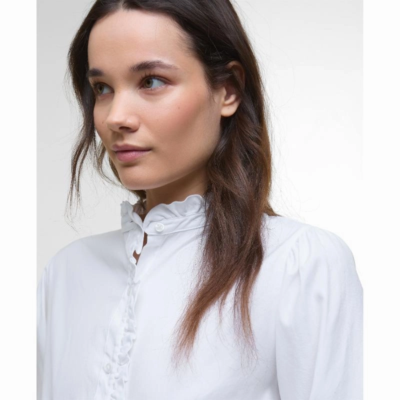 Save More Online Sale Ending Soon Barbour Embleton Ladies Shirt - White