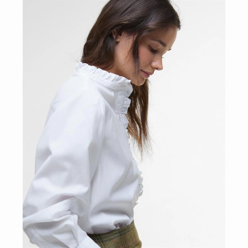 Barbour Embleton Ladies Shirt - White Limited Offer Alert Shop the Best Deals