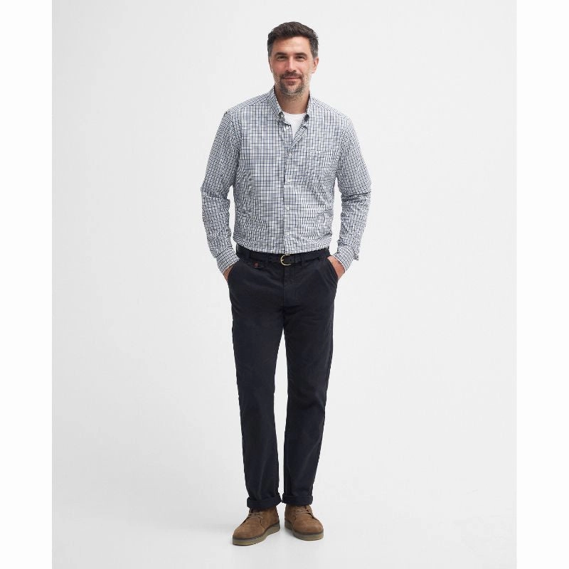 Barbour Teesdale Performance Mens Shirt - Navy Flash Sale Now